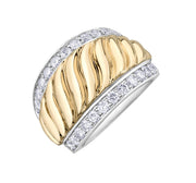 Yellow Or Rose Diamond Ring
